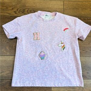 Lola + The Boys Super Soft Lavender Patch Shirt Size 10